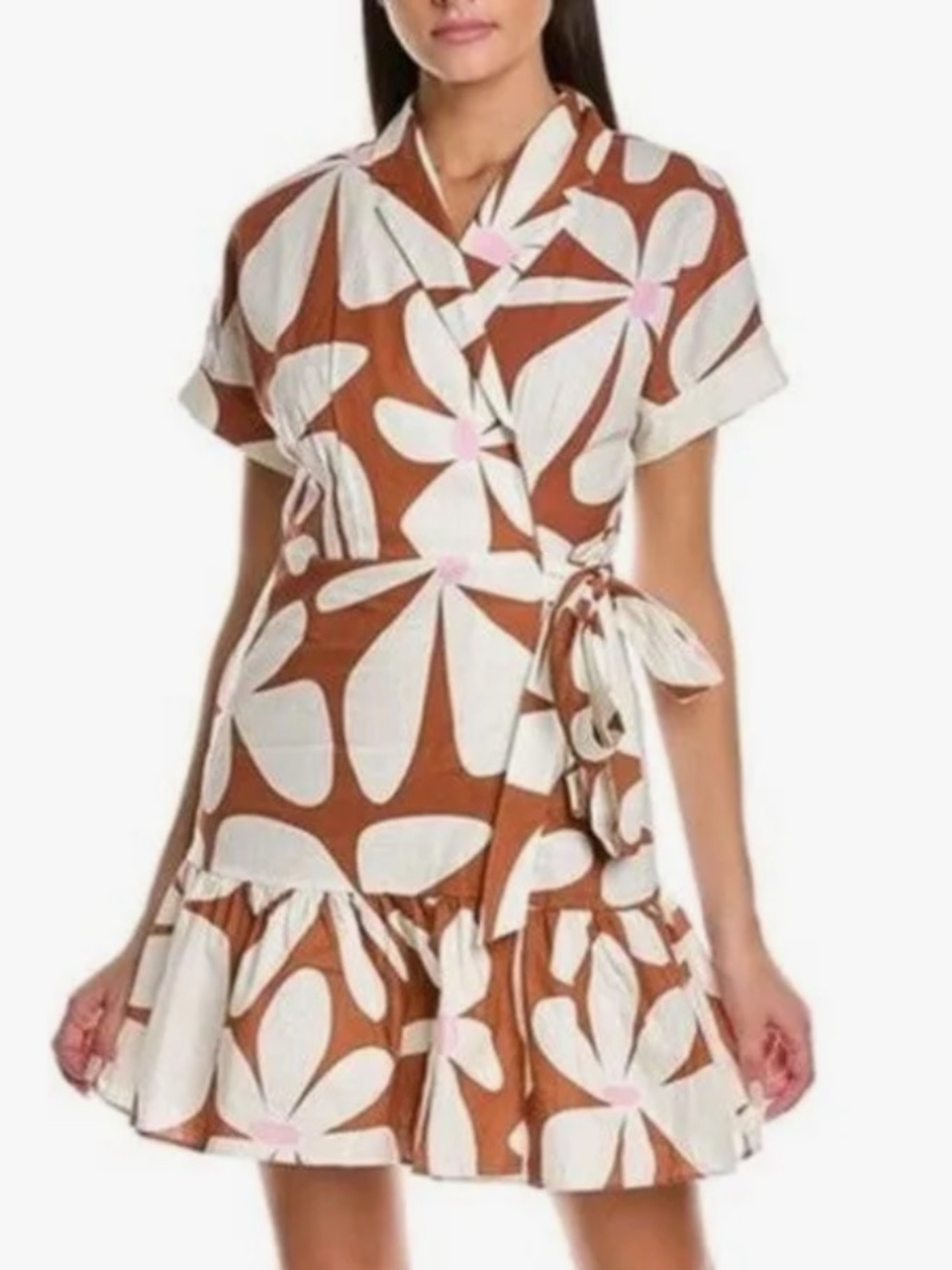 Anthropologie NWT Hutch Thea Mod Floral Wrap Mini Dress